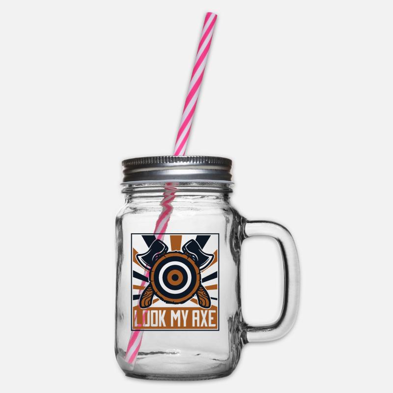 Look My Axe Axe Throwing Competition Game Axe - Glass jar with handle and screw cap - clear