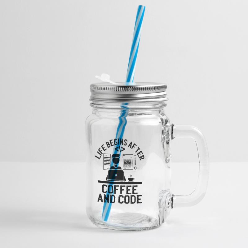 Café Codage Programmeur Codeur Développeur Nerd Coff Bocal à boisson