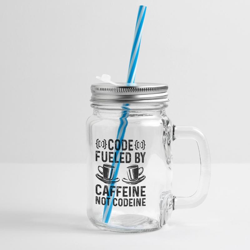 Kaffee-Codierung Programmierer Programmierer Entwickler Nerd Coff Henkelglas mit Schraubdeckel