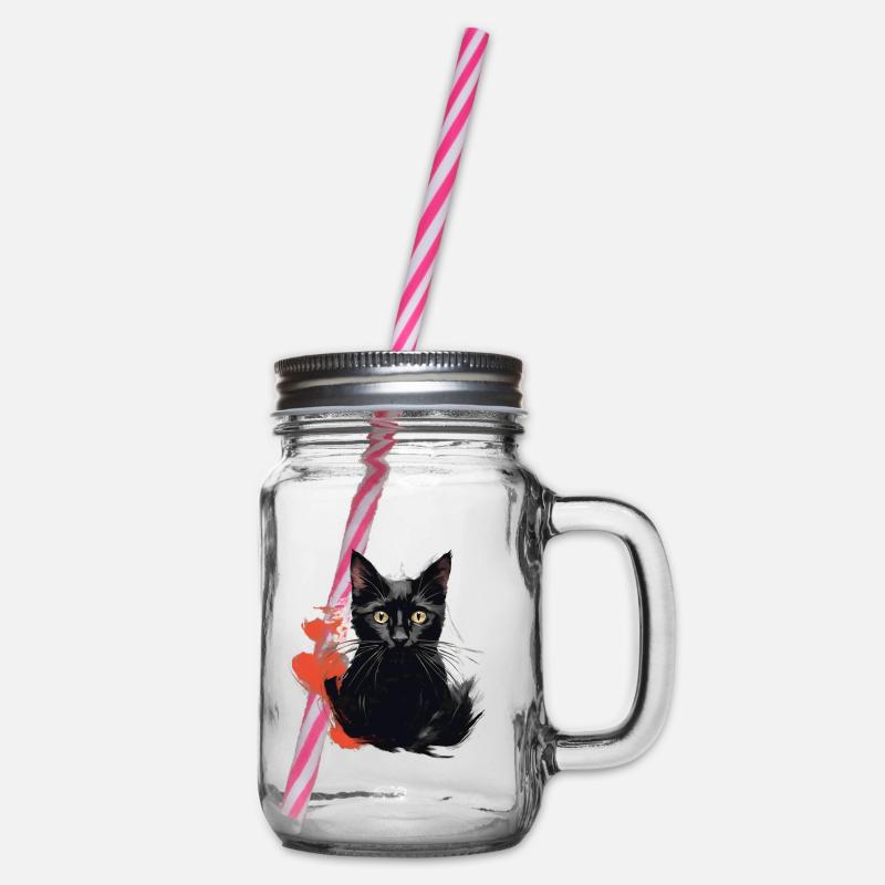 Chats noirs - Bocal à boisson - transparent