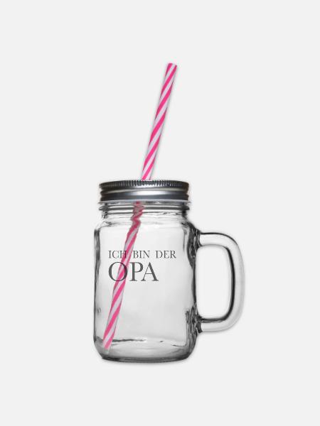 Ich bin der Opa - Henkelglas mit Schraubdeckel - Klar