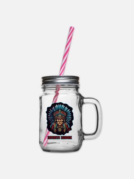 Unendliche Weisheit amerikanischer Ureinwohner - Henkelglas mit Schraubdeckel - Klar