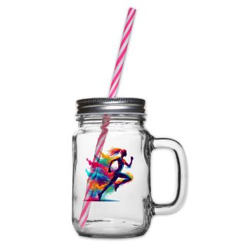 Splash Art Running Marathon Fitness Runner Run - Bocal à boisson - transparent - Droite