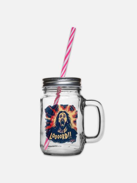 Jesus ruft den Herrn an, Oh Herr, Gott! - Henkelglas mit Schraubdeckel - Klar