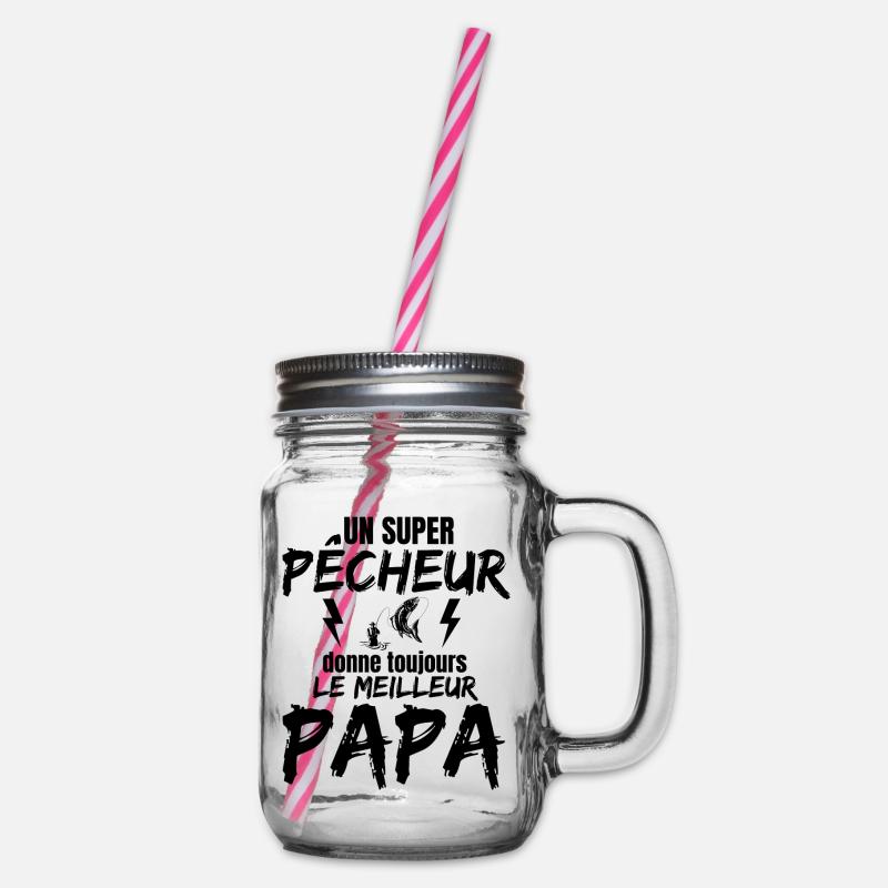 SUPER PAPA PECHEUR - Bocal à boisson - transparent