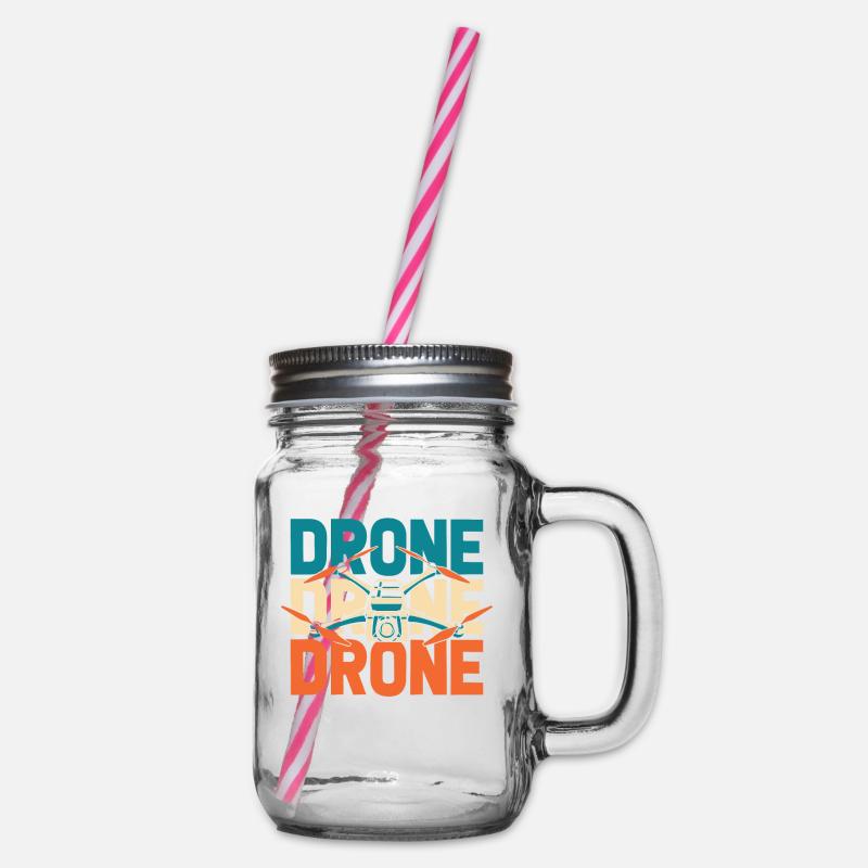 Drone quadricoptère - Bocal à boisson - transparent