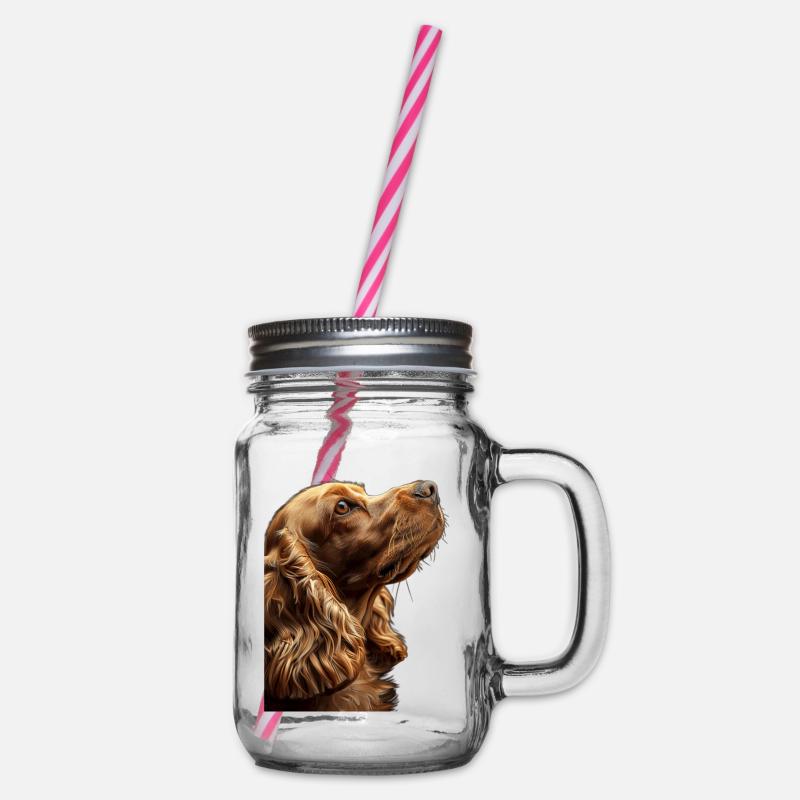 Cocker Spaniel - Henkelglas mit Schraubdeckel - Klar