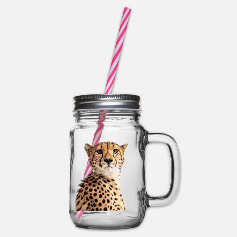 Gepard - Henkelglas mit Schraubdeckel - Klar