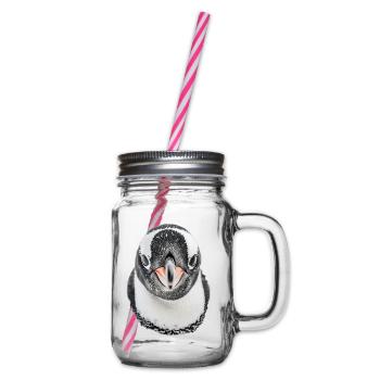 Penguin - Glass jar with handle and screw cap - clear - Right