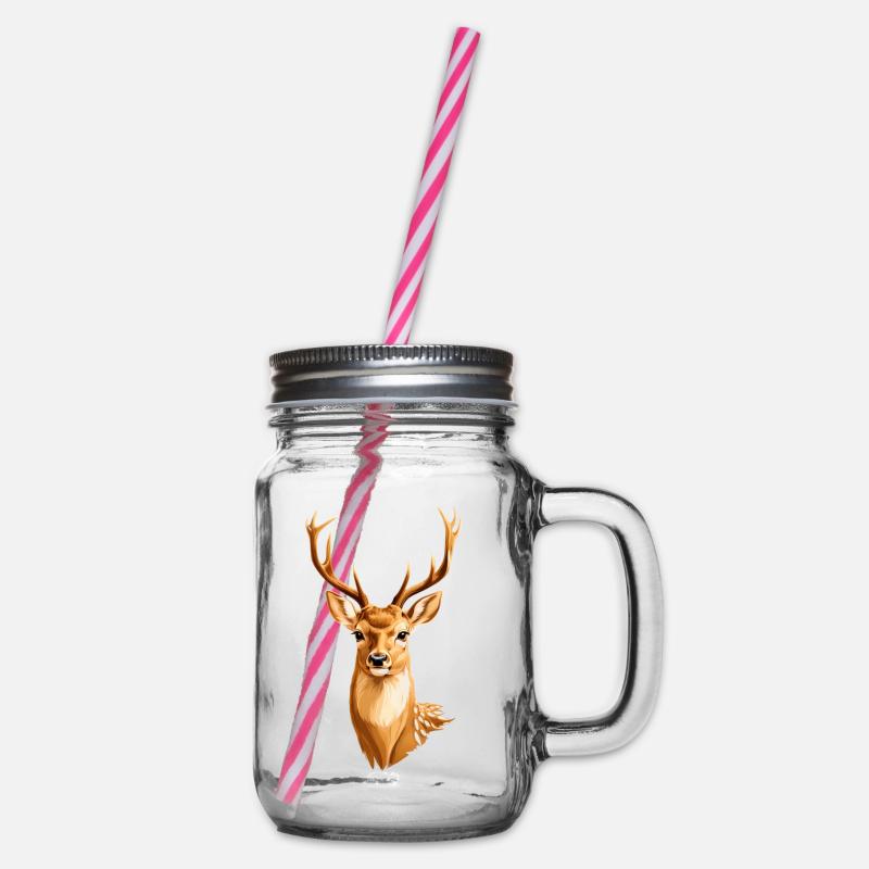 Cerf doré - Bocal à boisson - transparent