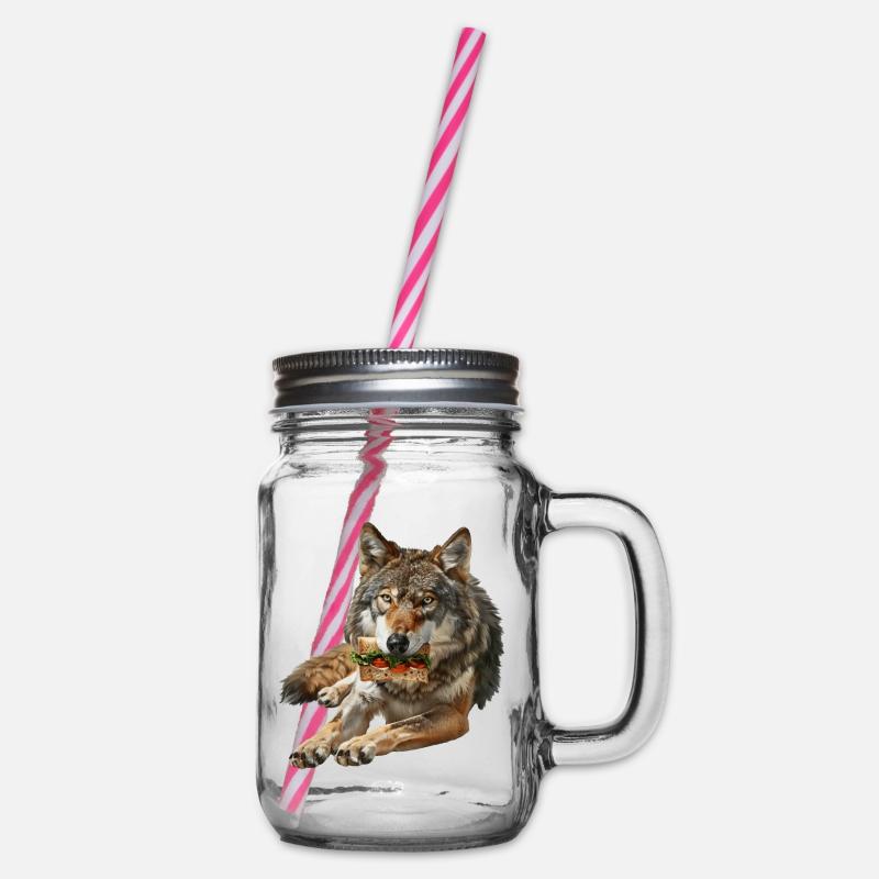 Wolf - Henkelglas mit Schraubdeckel - Klar