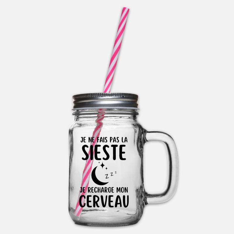 Humour sieste dormir - Bocal à boisson - transparent