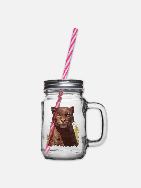Jaguarundis Jaguarundi - Henkelglas mit Schraubdeckel - Klar