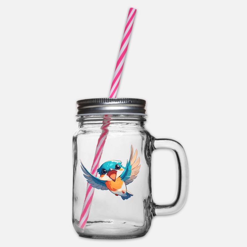 Eisvögel Eisvogel - Henkelglas mit Schraubdeckel - Klar