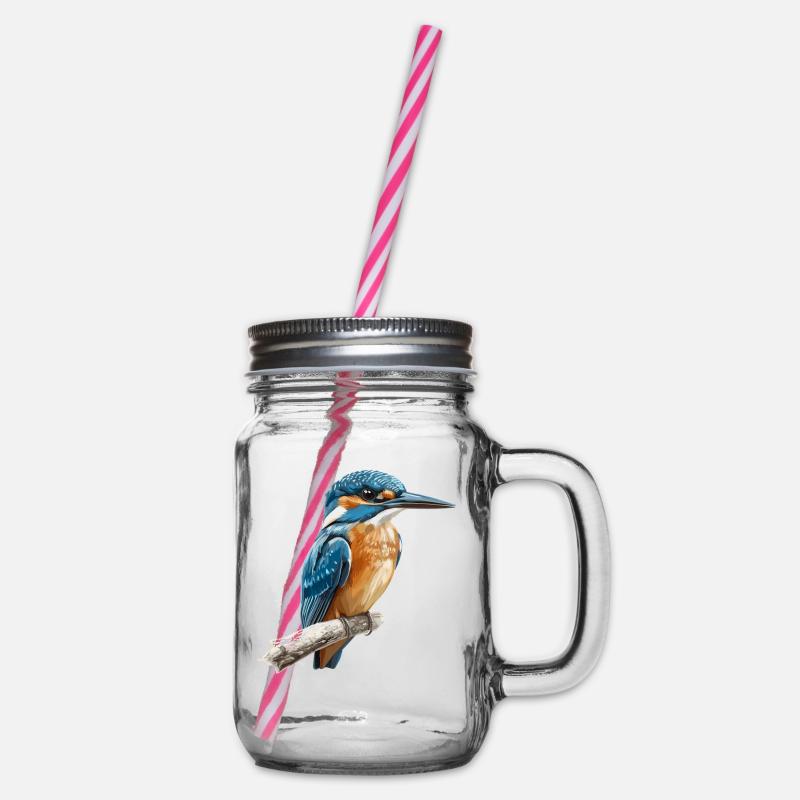 Eisvögel Eisvogel - Henkelglas mit Schraubdeckel - Klar