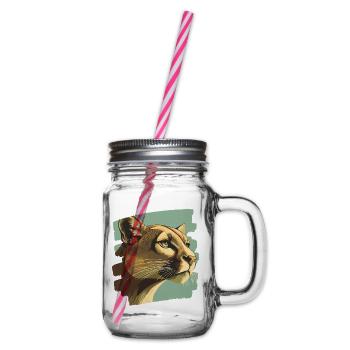 Lion de montagne Rétro - Bocal à boisson - transparent - Droite