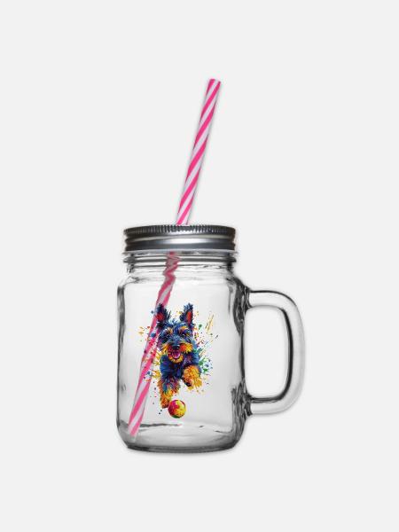Scottish Terrier - Henkelglas mit Schraubdeckel - Klar