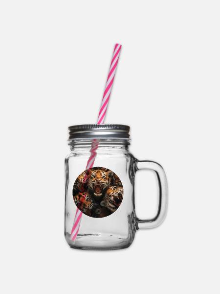 Tiger - Henkelglas mit Schraubdeckel - Klar