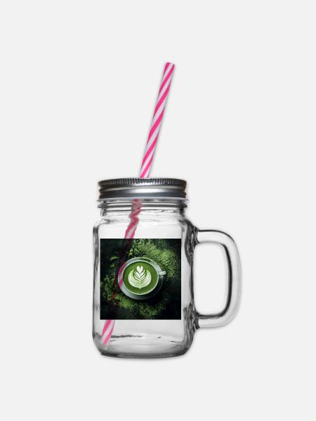Matcha - Henkelglas mit Schraubdeckel - Klar