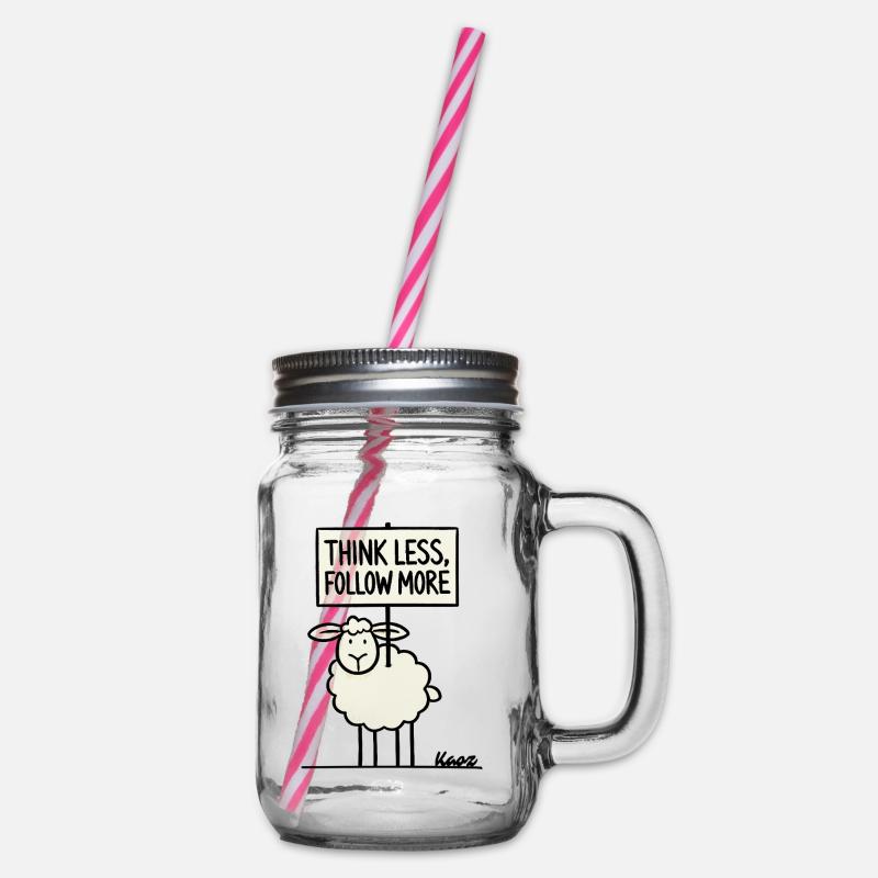 Moutons protestataires : pensez moins, suivez plus - Bocal à boisson - transparent