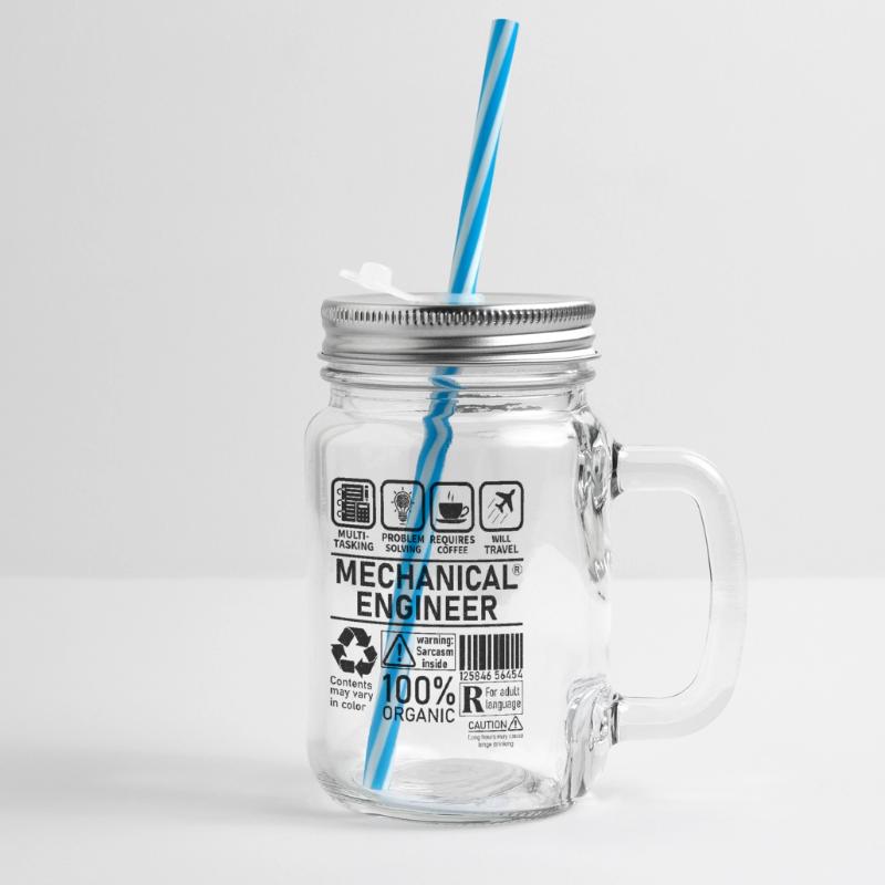 Mechanical Engineer multi tasking problem solving Henkelglas mit Schraubdeckel
