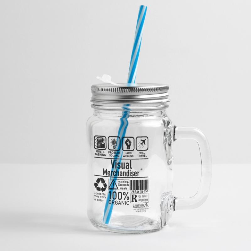 Visual Merchandiser multi tasking problem solving Henkelglas mit Schraubdeckel