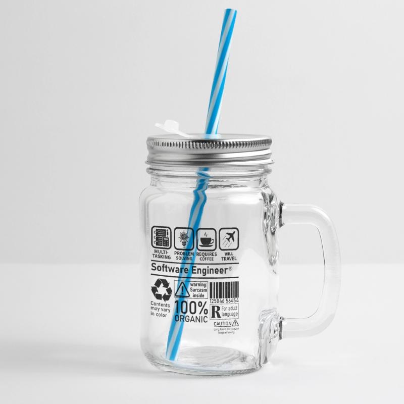 software engineer multi tasking problem solving Henkelglas mit Schraubdeckel