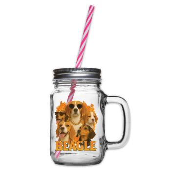 Beagle - Henkelglas mit Schraubdeckel - Klar - Rechts