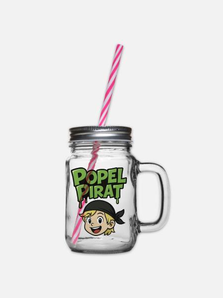 Design Popel Pirat - Henkelglas mit Schraubdeckel - Klar