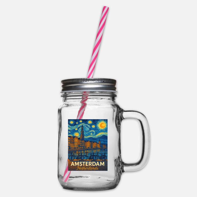 Amsterdam, Pays-Bas - Bocal à boisson - transparent