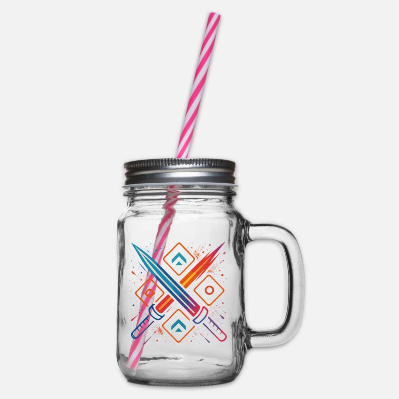 Gaming Swords Neon - Bocal à boisson - transparent