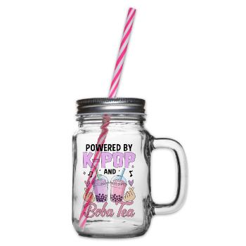 Propulsé par K Pop et Boba Tea - Bocal à boisson - transparent - Droite