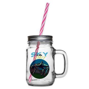 High jump: Sky is the limit! - Glass jar with handle and screw cap - clear - Right