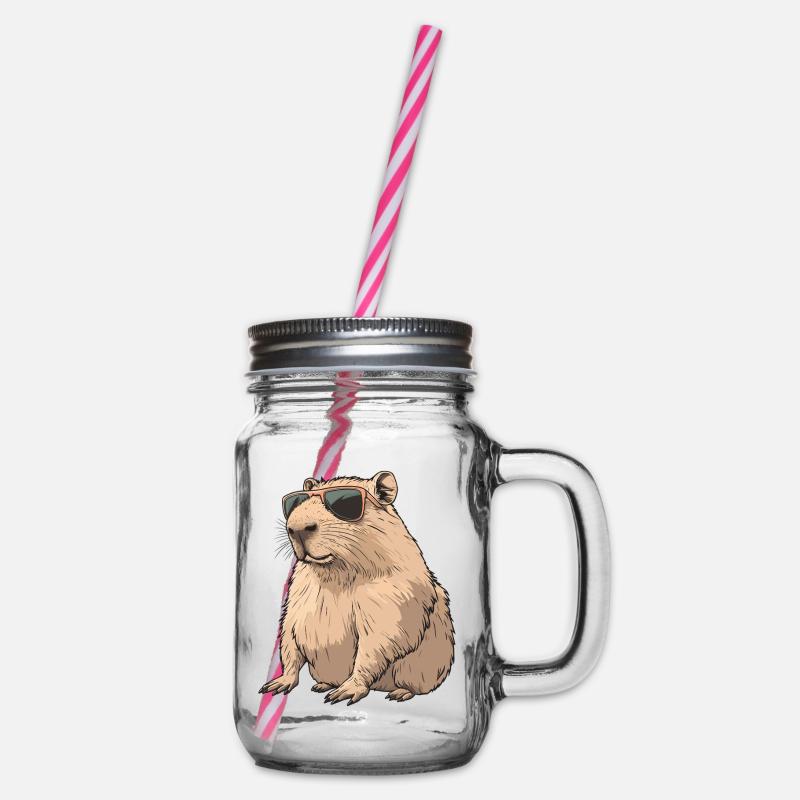 Lunettes de soleil capybara - Bocal à boisson - transparent
