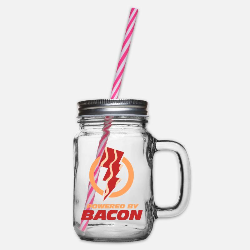 Propulsé par Bacon Lightning - Bocal à boisson - transparent