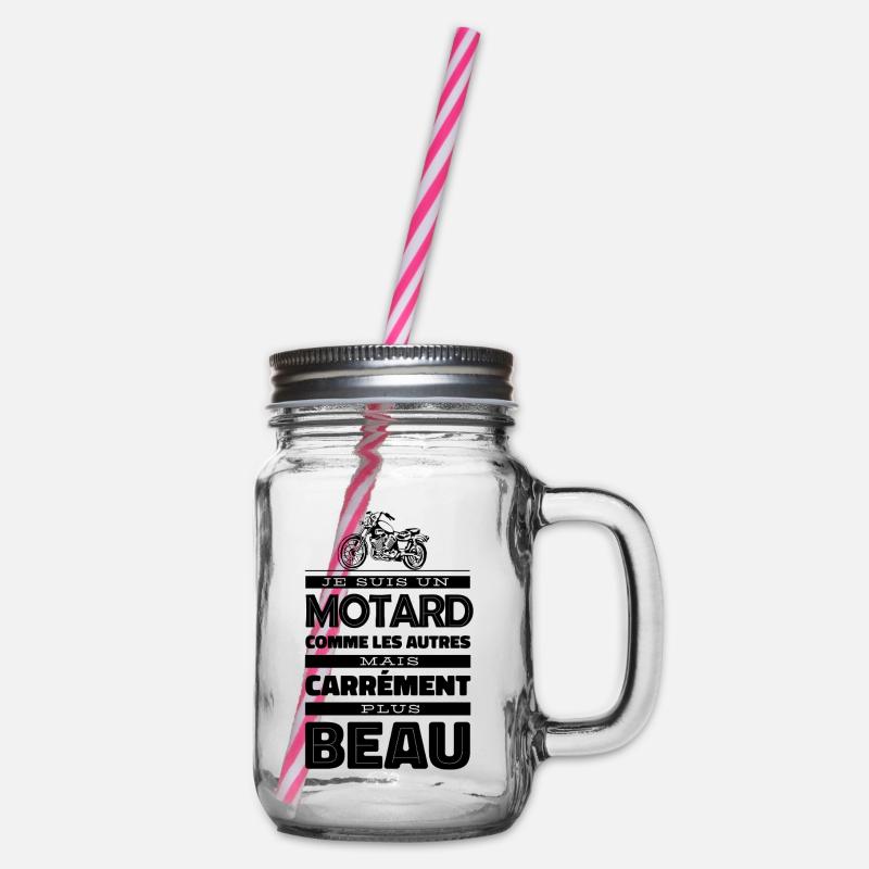 Motard Plus Beau Que Les Autres - Bocal à boisson - transparent