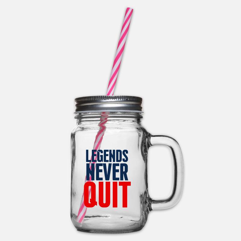 Legends Never Quit Bold - Bocal à boisson - transparent