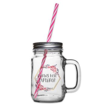 Best Explorer – Forscherin Geschenk - Henkelglas mit Schraubdeckel - Klar - Rechts