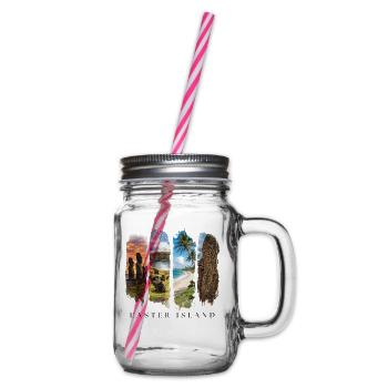 Osterinsel Urlaub Travel – Südsee Kultur Motiv - Henkelglas mit Schraubdeckel - Klar - Rechts