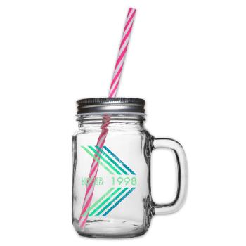 1998 Limited Edition Birthday Man Woman Sport - Glass jar with handle and screw cap - clear - Right