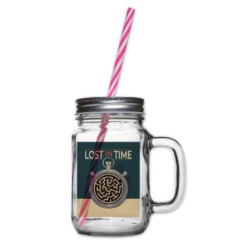 Lost in Time – Zeit im Labyrinth - Henkelglas mit Schraubdeckel - Klar - Rechts