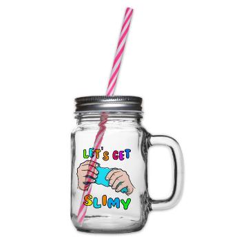Slime Geschenk lustig Kinder Schleim Spruch - Henkelglas mit Schraubdeckel - Klar - Rechts