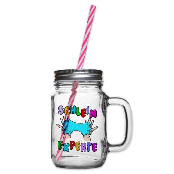 Schleim Kinder Geschenk Slime Hobby basteln - Henkelglas mit Schraubdeckel - Klar - Rechts