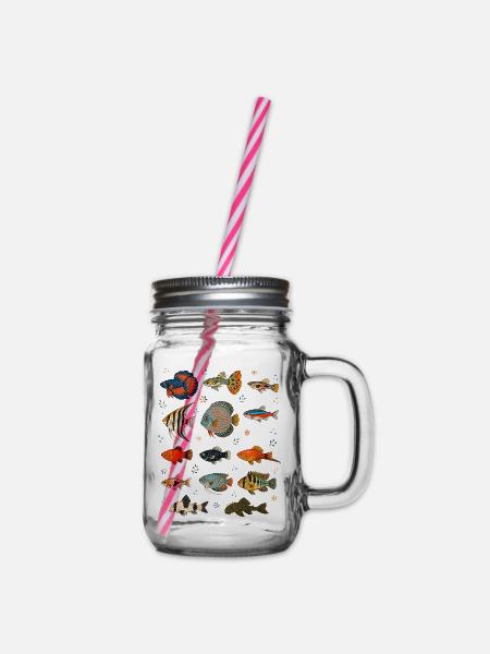 Tropische Fische | Aquarium & Zierfische - Henkelglas mit Schraubdeckel - Klar