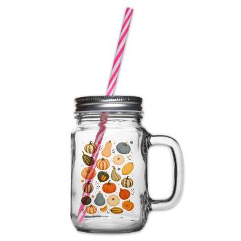 Kürbissorten | Herbst & Ernte - Henkelglas mit Schraubdeckel - Klar - Rechts