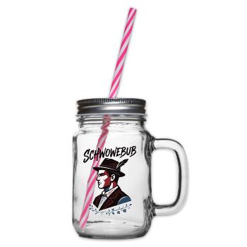Banater Schwaben | Schwowebub | Tradition - Henkelglas mit Schraubdeckel - Klar - Rechts