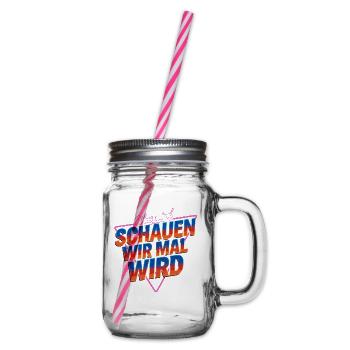  Was Wird SCHLAUEN WIR MAL WIRD Quiz Spruch Rätsel - Henkelglas mit Schraubdeckel - Klar - Rechts