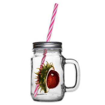 Kastanie - Henkelglas mit Schraubdeckel - Klar - Rechts