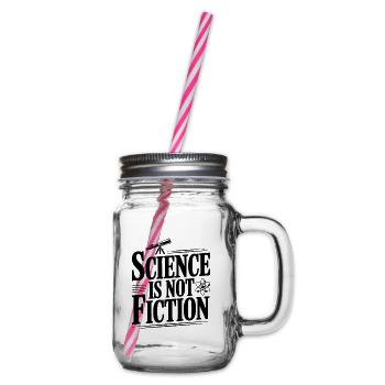 Wissenschaft ist keine Fiktion - Henkelglas mit Schraubdeckel - Klar - Rechts