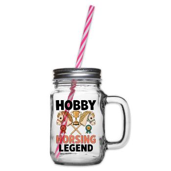 Hobby Horsing Legend - Henkelglas mit Schraubdeckel - Klar - Rechts